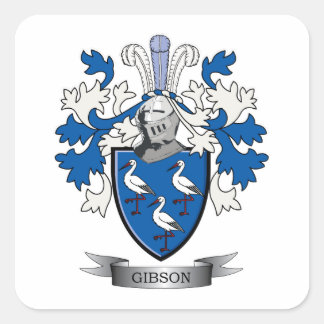 Sticker Carré Armoiries de la famille Gibson