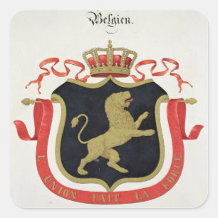 Sticker Carré Armoiries de la famille royale belge, d'une collec