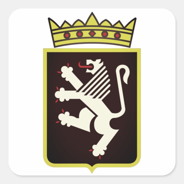 Sticker Carré Armoiries de la Vallée d'Aoste (Italie) (Devant)