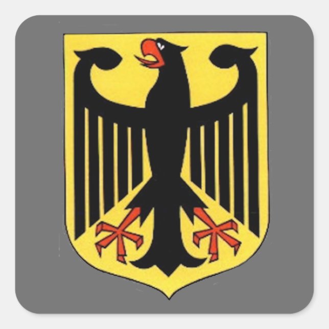 Sticker Carré Armoiries de l'Allemagne (Devant)