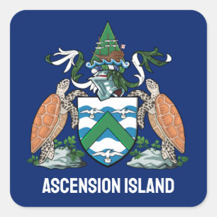 Sticker Carré Armoiries de l'île de l'Ascension