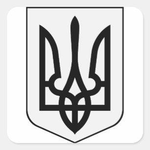 Sticker Carré Armoiries de l'Ukraine