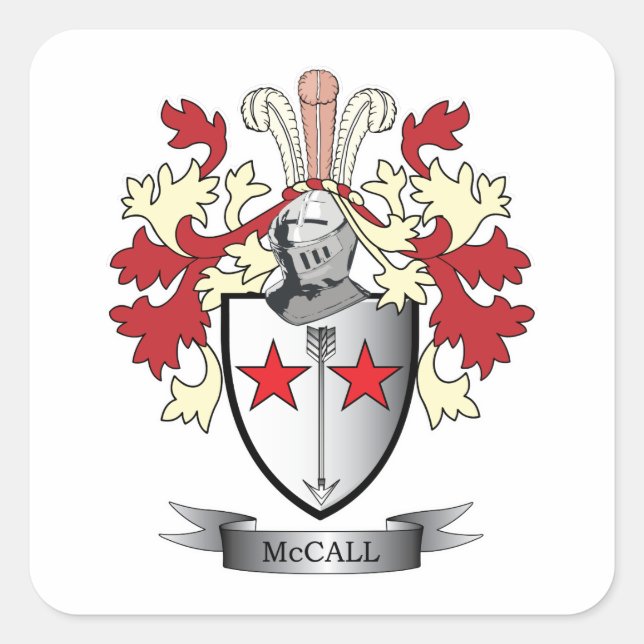 Sticker Carré Armoiries de McCall Family Crest (Devant)