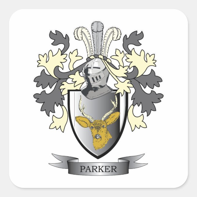 Sticker Carré Armoiries de Parker (Devant)