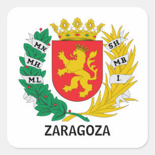 Sticker Carré Armoiries de Saragosse, ESPAGNE