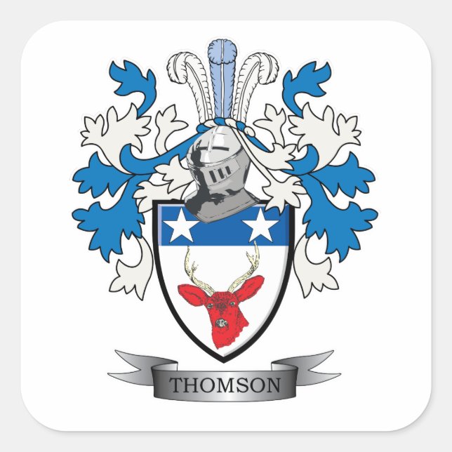 Sticker Carré Armoiries de Thomson Family Crest (Devant)