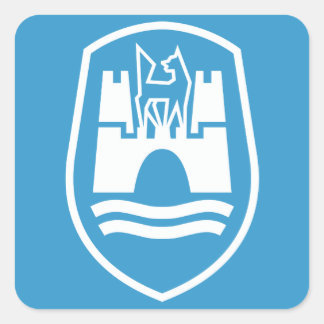 Sticker Carré Armoiries de Wolfsburg (blanc)