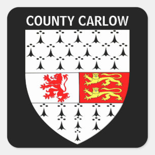 Sticker Carré Armoiries du comté de Carlow, République d'Irlande