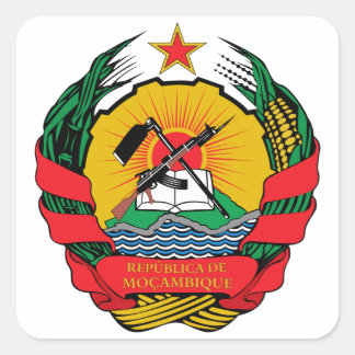 Sticker Carré Armoiries du Mozambique