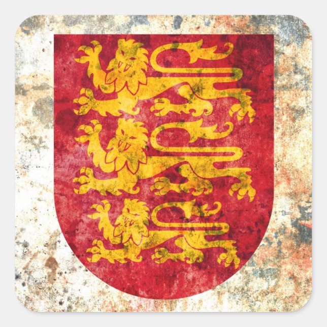 Sticker Carré Armoiries royales d'Angleterre (Devant)