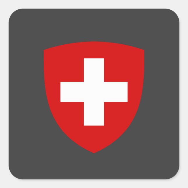 Sticker Carré Armoiries suisses - Souvenir Suisse (Devant)
