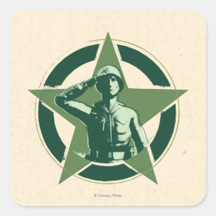 Sticker Carré Army Serge Salutes