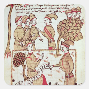 Sticker Carré Arpenteur avec ses travailleurs