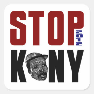Sticker Carré Arrêtez Kony 2012