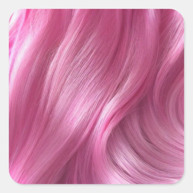 Sticker Carré Arrière - plan à cheveux roses (Devant)