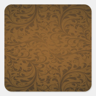 Sticker Carré Arrière - plan couleur chocolat
