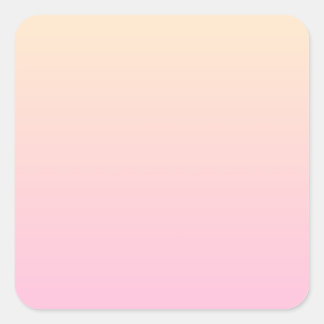 Sticker Carré Arrière - plan dégradé rose pâle et jaune