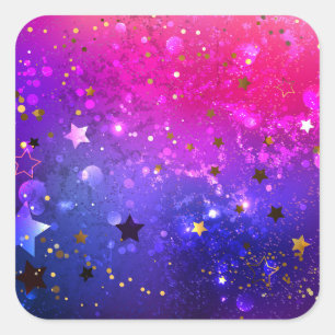 Sticker Carré Arrière - plan rose brillant
