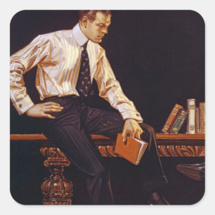 Sticker Carré Arrow shirt Collars, American Advertisement, 1914