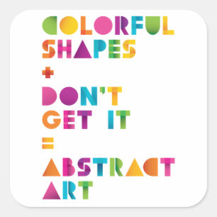 Sticker Carré Art Abstrait
