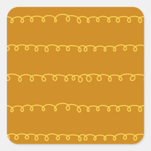 Sticker Carré Art Abstrait : Conception moderne d'enveloppement