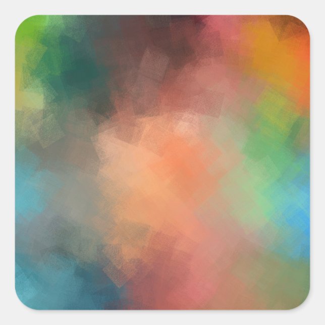 Sticker Carré Art Abstrait moderne Élégant Modèle blanc (Devant)