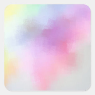 Sticker Carré Art Abstrait moderne élégant noir coloré