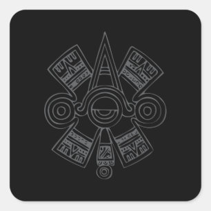 Sticker Carré Art aztèque