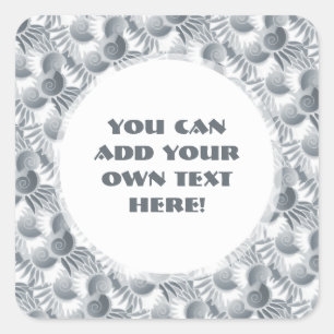 Sticker Carré Art déco vert gris élégant d'étain hurlant 20s