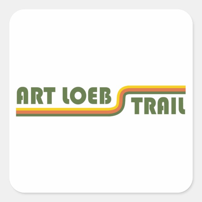 Sticker Carré Art Loeb Trail Caroline du Nord (Devant)