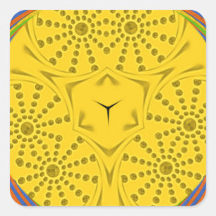 Sticker Carré Art Motif Égyptien Imprimer À damiers Conception C