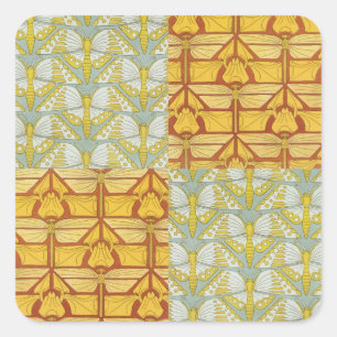 Sticker Carré Art Nouveau vintage de style grille sur le thème d