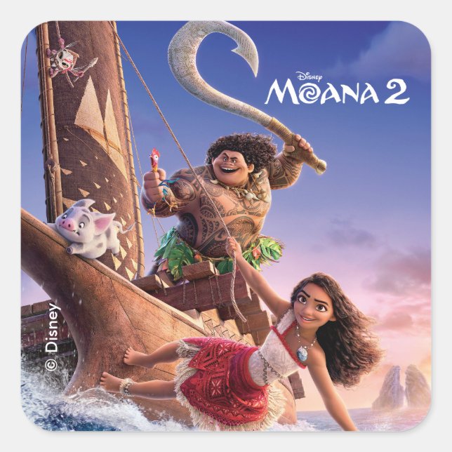 Sticker Carré Art Théâtral Moana 2 (Devant)