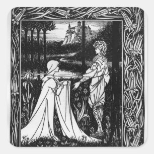 Sticker Carré Arthur et le manteau étrange