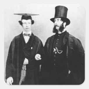 Sticker Carré Arthur Munby et son père, vers 1851