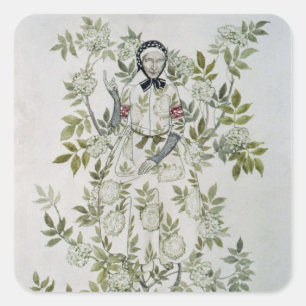 Sticker Carré Arthur Rackham   Au milieu d'un arbre assis un gen