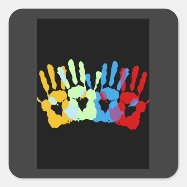 Sticker Carré Articles d'artisanat et de fête > Articles d'artis (Devant)