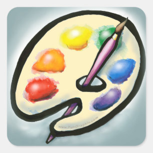 Sticker Carré Artiste