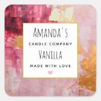 Artistic Gold et rose Abstrait bougie Business