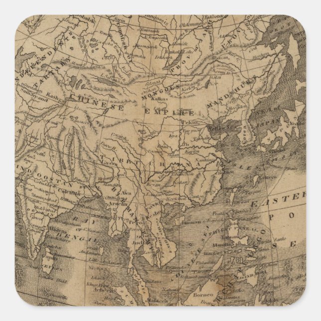 Sticker Carré Asie (Devant)