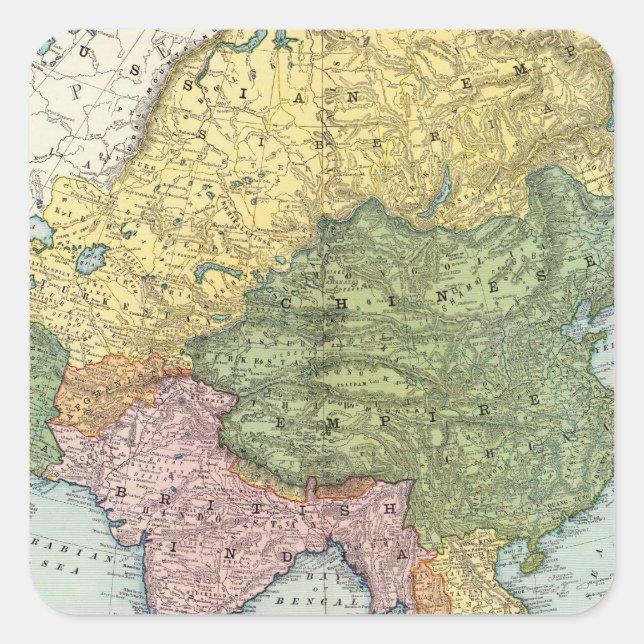 Sticker Carré Asie 44 (Devant)