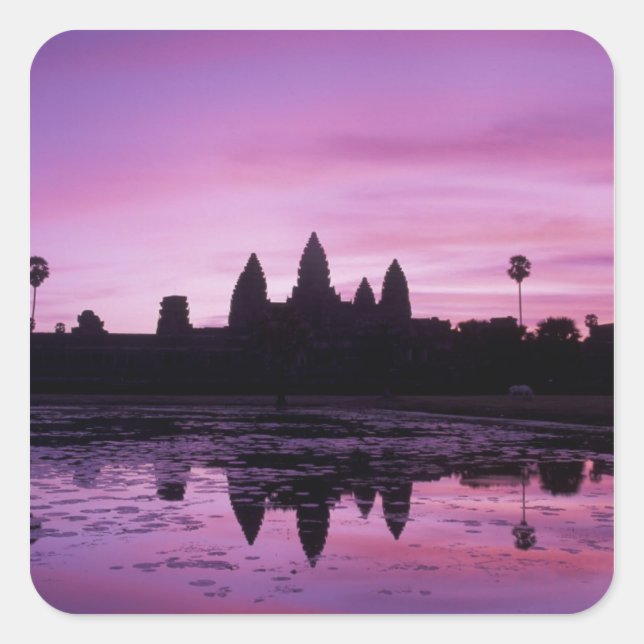 Sticker Carré Asie, Cambodge, Siem Reap, Angkor Wat (b. 12e 2 (Devant)