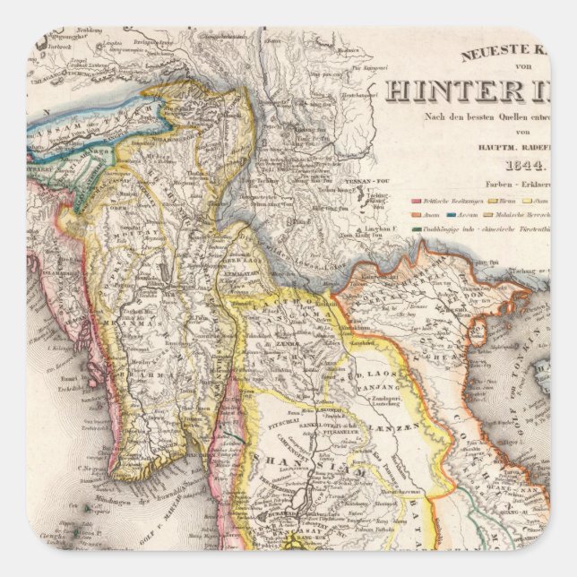 Sticker Carré Asie du Sud (Devant)