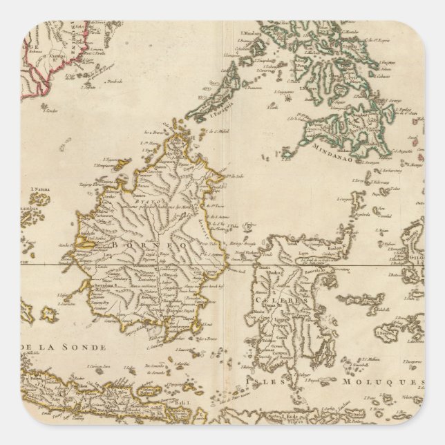 Sticker Carré Asie du Sud-Est 3 (Devant)