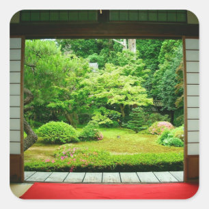 Sticker Carré Asie, Japon, Kyoto. Jardin Zen 2