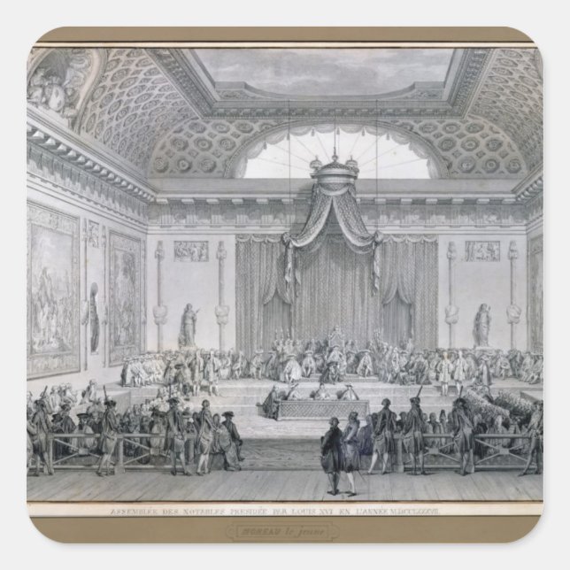 Sticker Carré Assemblée des Notables présidée par Louis (Devant)