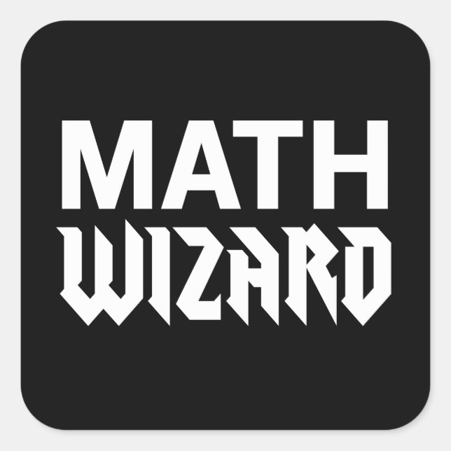 Sticker Carré Assistant Mathématiques (Devant)