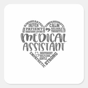 Sticker Carré Assistante Médicale, MA