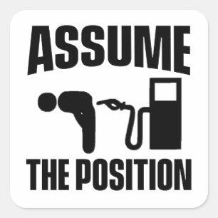 STICKER CARRÉ ASSUMER LA POSITION