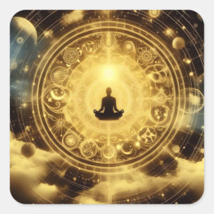 Sticker Carré Astrologie Alchimie céleste Inspiration céleste
